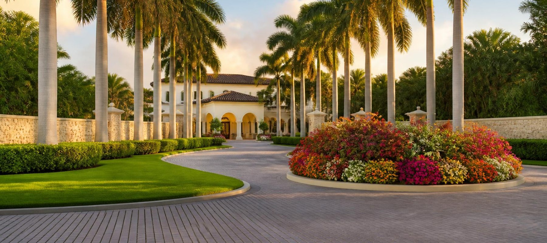 Hotel entrance in Coconut Grove, after