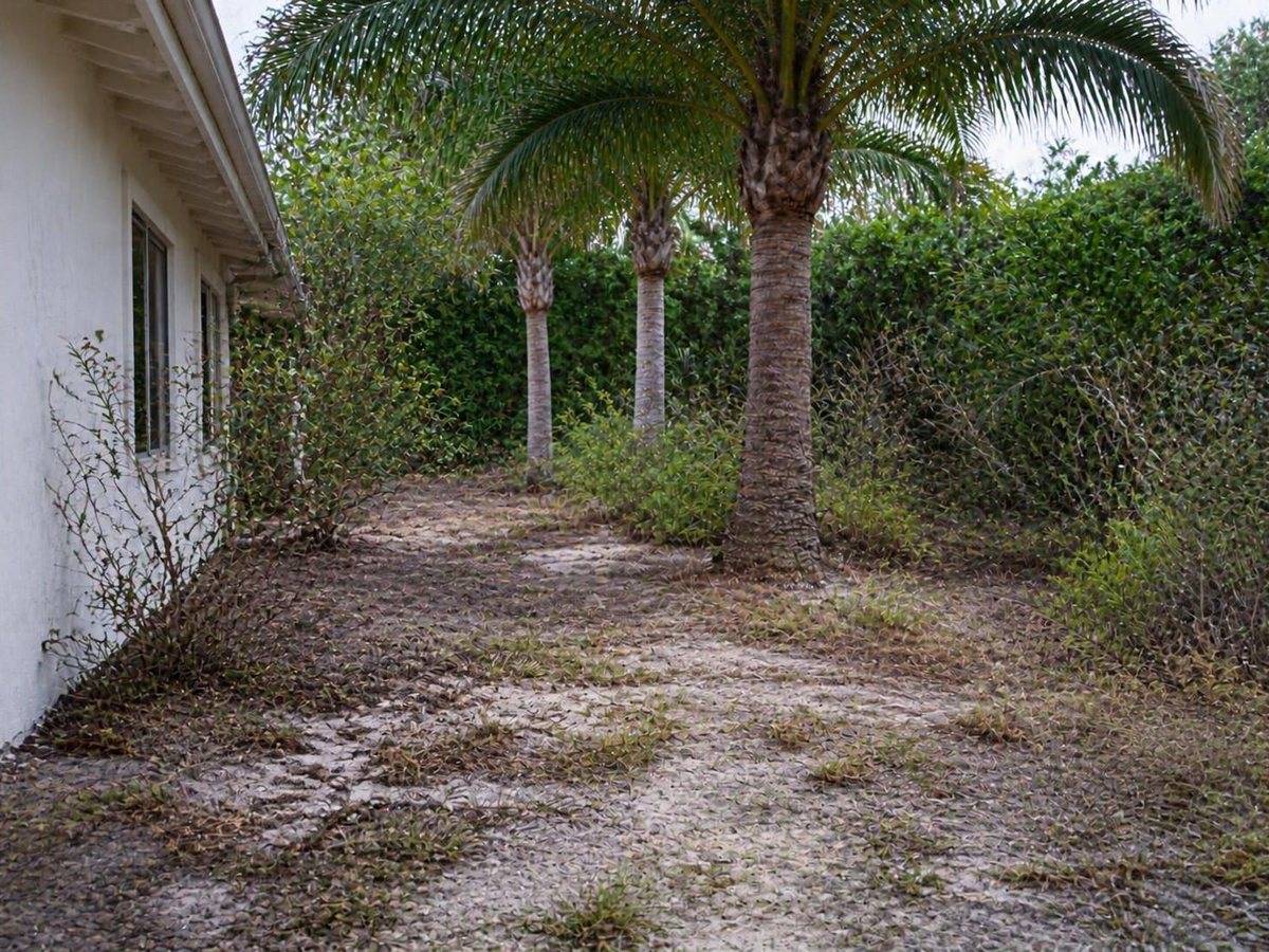 Kumquat Ave front garden, before